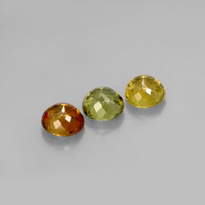 캐럿 천연 멀티컬러 투르말린 보석, 라운드 컷, 4.74 mm, VVS-VS