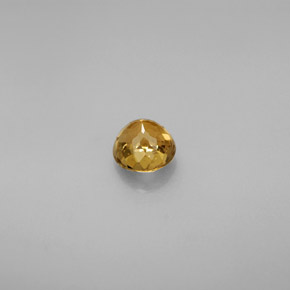 0.62캐럿 천연 골든 옐로우 투르말린, 라운드 컷, 5.06 mm, VVS-VS