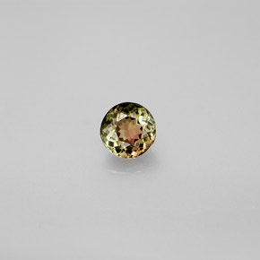 0.55캐럿 천연 멀티컬러 투르말린, 라운드 컷, 5.00 mm, VVS-VS