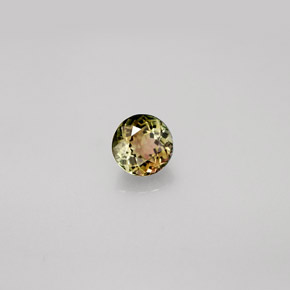 0.55캐럿 천연 멀티컬러 투르말린, 라운드 컷, 5.00 mm, VVS-VS