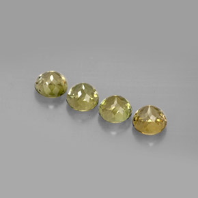 캐럿 천연 멀티컬러 투르말린 보석, 라운드 컷, 5.11 mm, VVS-VS
