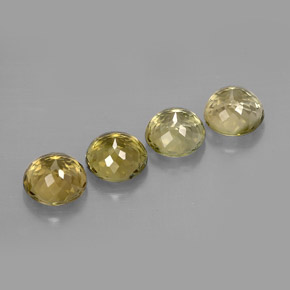 캐럿 천연 녹빛 옐로우 투르말린 보석, 라운드 컷, 4.93 mm, VVS