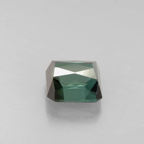 1.45캐럿 천연 푸르스름한 그린 투르말린, 에메랄드 컷, 6.3×6.3 mm, VVS-VS