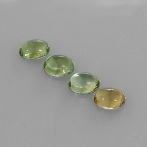 캐럿 천연 멀티컬러 투르말린 보석, 타원형 컷, 7.6×6.3 mm, 투명한