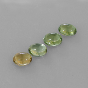 캐럿 천연 멀티컬러 투르말린 보석, 타원형 컷, 7.6×6.3 mm, 투명한