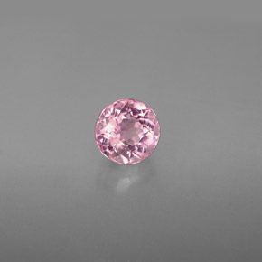 0.88캐럿 천연 핑크 투르말린, 라운드 컷, 5.58 mm, VVS-VS