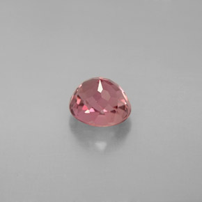 1.39캐럿 천연 핑크 로즈 투르말린, 타원형 컷, 6.7×6.2 mm, VS