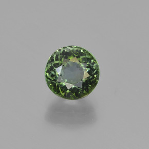 1.11캐럿 천연 그린 투르말린, 라운드 컷, 5.94 mm, VS