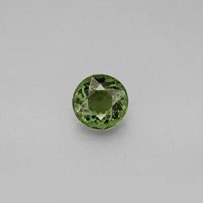1.23캐럿 천연 그린 투르말린, 라운드 컷, 6.44 mm, VVS