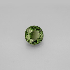1.23캐럿 천연 그린 투르말린, 라운드 컷, 6.44 mm, VVS