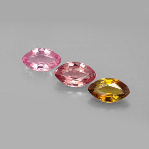 1.96캐럿 천연 멀티컬러 투르말린 보석, 마퀴즈, 7.7×4.6 mm, VVS-VS