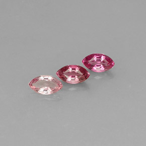 캐럿 천연 멀티컬러 투르말린 보석, 마퀴즈, 7×3.9 mm, VVS-VS