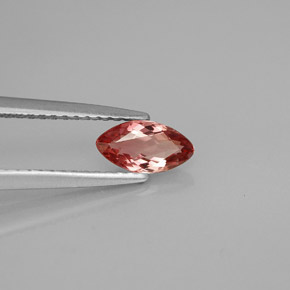 0.48캐럿 천연 레드 로즈 투르말린, 마퀴즈, 7.6×4 mm, VVS-VS