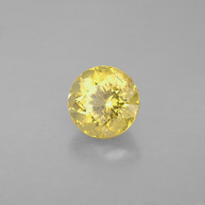 1.26캐럿 천연 옐로우 투르말린, 라운드 컷, 6.57 mm, VS-SI
