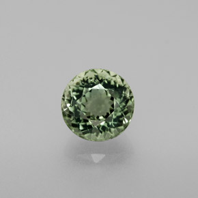1.29캐럿 천연 그린 투르말린, 라운드 컷, 6.55 mm, VS