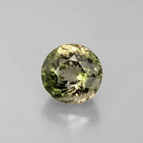 1.51캐럿 천연 그린 투르말린, 라운드 컷, 6.85 mm, VVS-VS