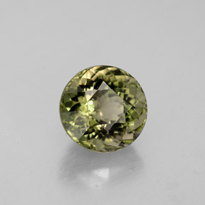 1.51캐럿 천연 그린 투르말린, 라운드 컷, 6.85 mm, VVS-VS