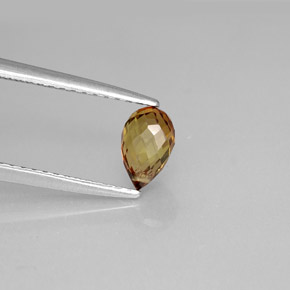 0.73캐럿 천연 골든 브라운 투르말린, 브리올레트, 6.5×4.3 mm, VVS-VS