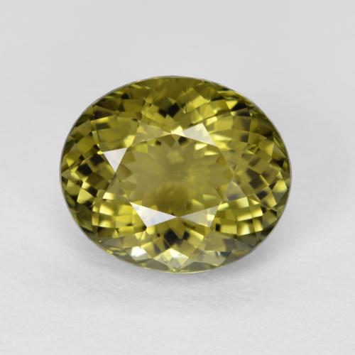 1.59캐럿 천연 미디엄 그린 투르말린, 타원형 컷, 8×6.8 mm, VS