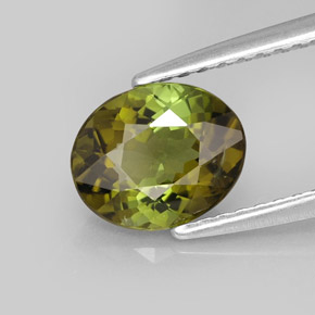 1.34캐럿 천연 멀티컬러 투르말린, 타원형 컷, 7.9×6.4 mm, VS