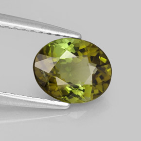 1.34캐럿 천연 멀티컬러 투르말린, 타원형 컷, 7.9×6.4 mm, VS