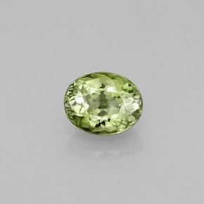 1.24캐럿 천연 그린 투르말린, 타원형 컷, 7.1×5.7 mm, VVS-VS