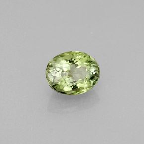 1.24캐럿 천연 그린 투르말린, 타원형 컷, 7.1×5.7 mm, VVS-VS