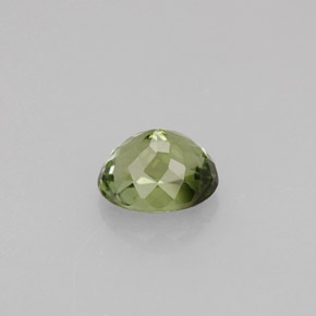 1.24캐럿 천연 그린 투르말린, 타원형 컷, 7.1×5.7 mm, VVS-VS