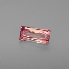 1.21캐럿 천연 멀티 핑크 투르말린, 바게트, 8.6×4.1 mm, VVS-VS