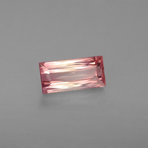 1.21캐럿 천연 멀티 핑크 투르말린, 바게트, 8.6×4.1 mm, VVS-VS