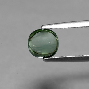 0.97캐럿 천연 그린 투르말린, 쿠션 컷, 6.3×6.3 mm, 투명한
