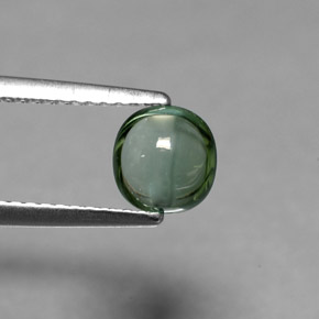 0.97캐럿 천연 그린 투르말린, 쿠션 컷, 6.3×6.3 mm, 투명한