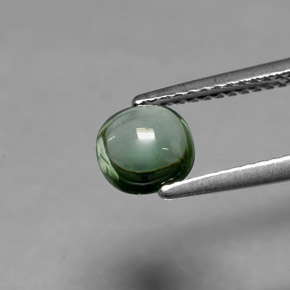 0.97캐럿 천연 그린 투르말린, 쿠션 컷, 6.3×6.3 mm, 투명한