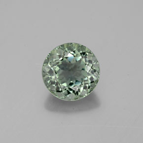 1.12캐럿 천연 그린 투르말린, 라운드 컷, 6.50 mm, VS