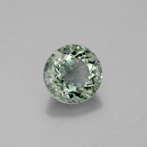 1.12캐럿 천연 그린 투르말린, 라운드 컷, 6.50 mm, VS