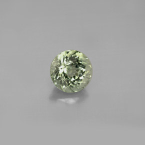 1.07캐럿 천연 라이트 그린 투르말린, 라운드 컷, 6.24 mm, VVS-VS