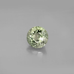 1.07캐럿 천연 라이트 그린 투르말린, 라운드 컷, 6.24 mm, VVS-VS