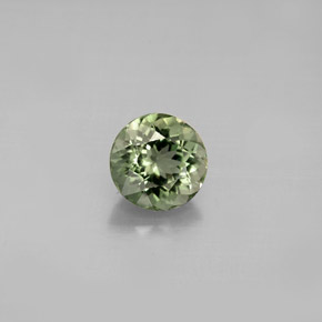 1.11캐럿 천연 그린 투르말린, 라운드 컷, 6.53 mm, VVS-VS