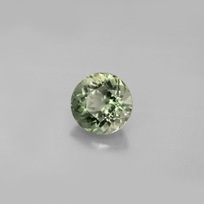 1.11캐럿 천연 그린 투르말린, 라운드 컷, 6.53 mm, VVS-VS