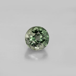 1.31캐럿 천연 그린 투르말린, 라운드 컷, 6.37 mm, VS