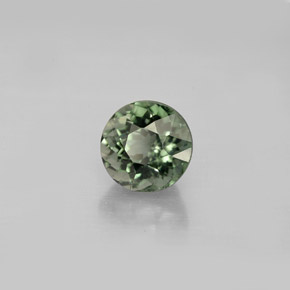 1.31캐럿 천연 그린 투르말린, 라운드 컷, 6.37 mm, VS