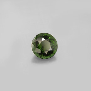 0.91캐럿 천연 그린 투르말린, 라운드 컷, 6.34 mm, VS