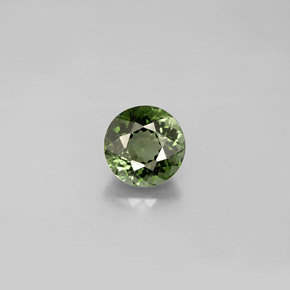 0.90캐럿 천연 그린 투르말린, 라운드 컷, 6.01 mm, VVS-VS