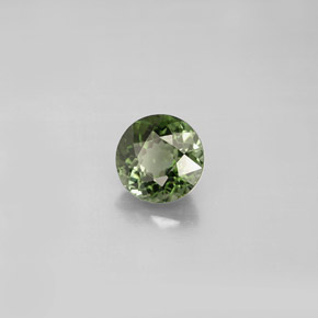 0.90캐럿 천연 그린 투르말린, 라운드 컷, 6.01 mm, VVS-VS