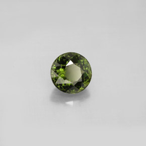 1.04캐럿 천연 그린 투르말린, 라운드 컷, 6.25 mm, VVS-VS