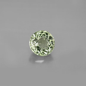 1.07캐럿 천연 라이트 그린 투르말린, 라운드 컷, 6.23 mm, VVS-VS