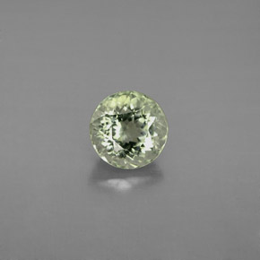 1.09캐럿 천연 라이트 그린 투르말린, 라운드 컷, 6.40 mm, VS
