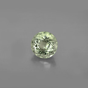 1.09캐럿 천연 라이트 그린 투르말린, 라운드 컷, 6.40 mm, VS