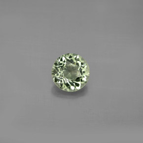 0.83캐럿 천연 라이트 그린 투르말린, 라운드 컷, 5.97 mm, VVS-VS