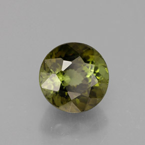 1.21캐럿 천연 멀티컬러 투르말린, 라운드 컷, 6.38 mm, VS